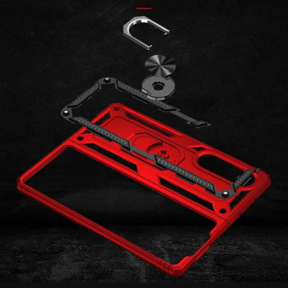 Galaxy Z Fold 3 Kılıf Zore Vega Yüzük Standlı Zırh Kılıf - 12