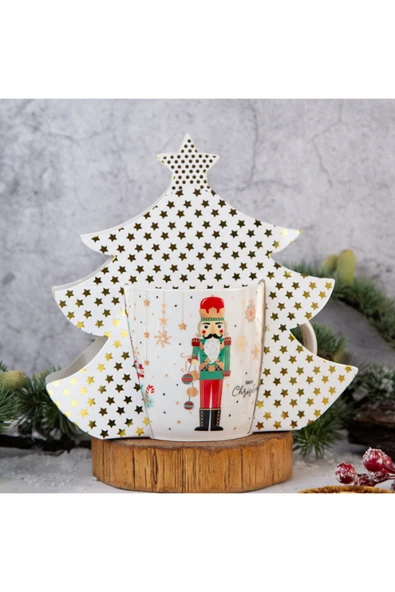 Tohana Çam Ağacı Kağıt Paketli Porselen Kupa 360 ML ürün görseli 1