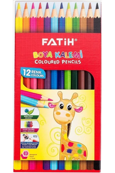 Fatih 12'li Tam Boya Kuru Boya Karton Kutu / 33112 ürün görseli 1