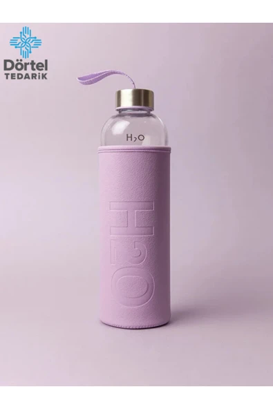 Tohana H2o Deri Kılıflı Cam Matara 500 ML ürün görseli 1