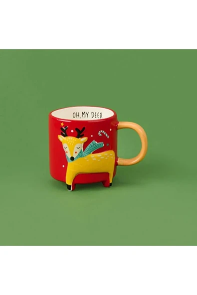 Tohana 3D Hayvan Figürlü Kış Temalı Seramik Kupa 420 ML ürün görseli 1