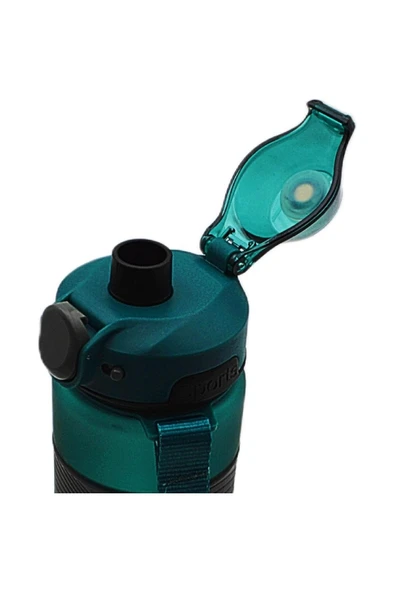 Noki Su Matarası Tritan Auto Kapak Soft Touch Silikon Bantlı Askılı 750 Ml Yeşil - Resim 2