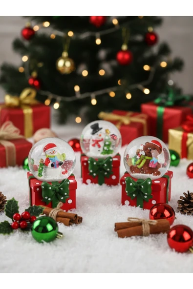 Tohana Cam sulu Mini Yılbaşı Küresi 7 cm ürün görseli 1