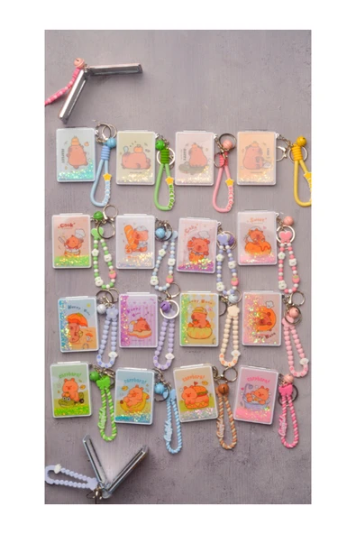 Tohana Capybara Cep Aynası Anahtarlık Dikdörtgen - Resim 4