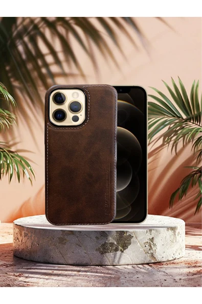 DEERDERİ Juno İphone Hakiki Deri Koruyucu Kılıf Iphone 13 Pro ürün görseli 1