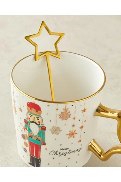 Tohana Kurşun Asker Yıldız Kaşıklı Porselen Kupa Star Solider 350 ML - Resim 6