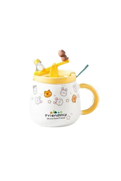 Dörtel Tedarik Sevimli Ayı Ve Tavşan Tahterevalli Seramik Kupa 1967 ürün görseli 1