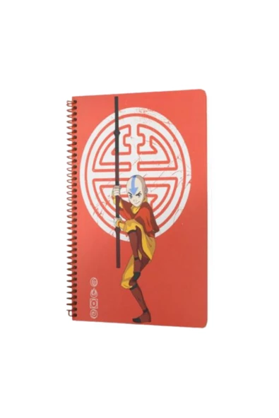 Dörtel Tedarik Spiralli Defter Avatar Aang Kırmızı Çizgili Defter 80 YP 17x24 DFT-388616 ürün görseli 1