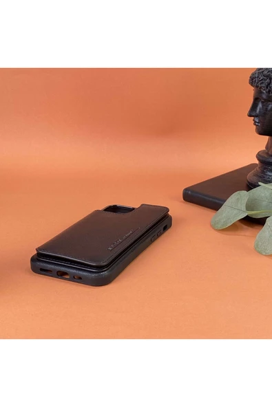 DEERDERİ Helen İphone Hakiki Deri Telefon Kılıfı Uyumlu Iphone 13 Pro - Resim 4