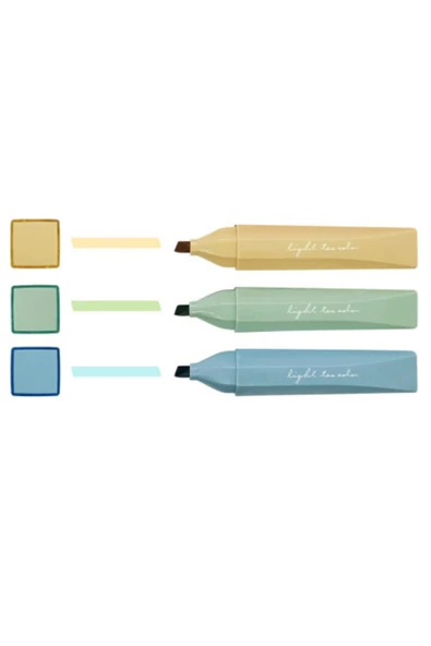 Bafix Fosforlu Kalem Kalem Tipi 3'lü Sarı, Yeşil, Mavi Chosch CS-H816-6 ürün görseli 1