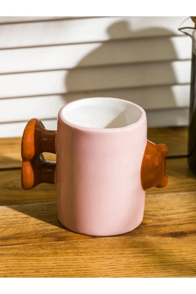 Tohana 3D Ayı Figürlü Seramik Kupa 438 ML - Resim 2