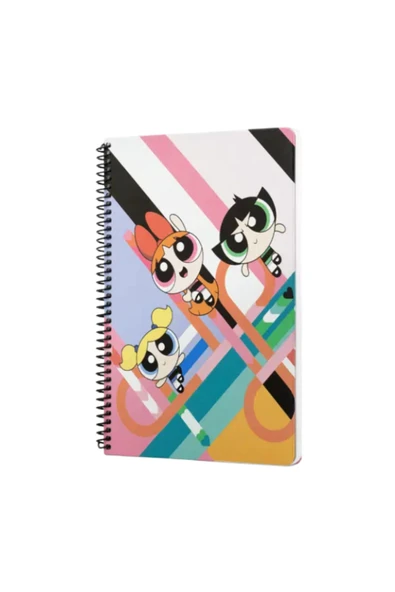 Dörtel Tedarik Spiralli Defter The Powerpuff Girls Pembe Çizgili Defter 80 YP 17x24 DFT-388470 ürün görseli 1