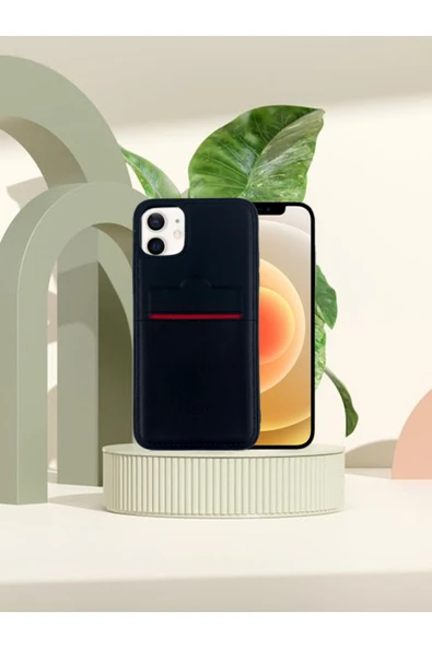 DEERDERİ İphone Hakiki Deri Dikişli Karlıklı Kılıf Iphone 11 ürün görseli 1