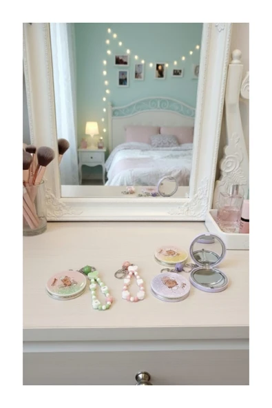 Tohana Capybara Cep Aynası Anahtarlık Yuvarlak ürün görseli 1