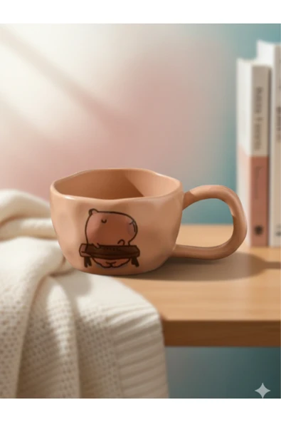 Bam Capybara Moments Temalı Seramik Kupa ürün görseli 1