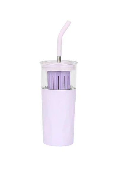 Tohana H2o 5'i 1 Yerde Çelik Pipetli Cam Detox Kupa Temizleyici Hediyeli 650 ML - Resim 2