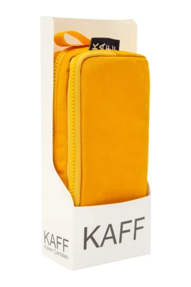 Dörtel Tedarik Krinkıl Kumaş Yıkanabilir Çift Bölmeli Gözlü Kalemlik Kalem Kutusu 01105 - Sarı ürün görseli 1