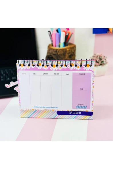 Dörtel Tedarik Badem Çiçeği Tasarımlı Konuşan Planner 1227 - Resim 4