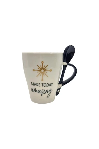 Tohana Motivasyon Hediyelik Kaşıklı Seramik Kupa ürün görseli 1