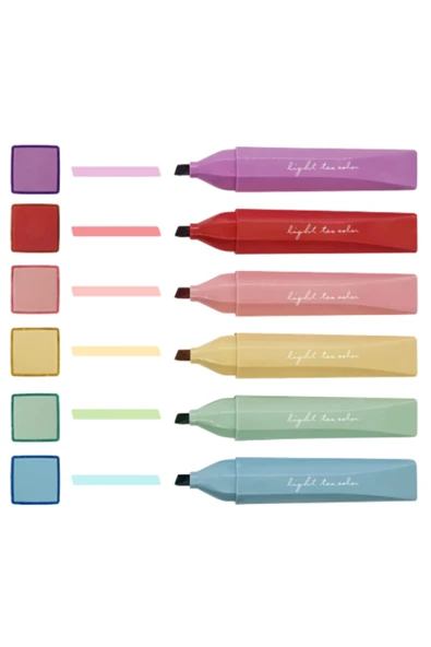 Bafix Fosforlu Kalem Kalem Tipi 6'lı Chosch CS-H816-6 - Resim 3