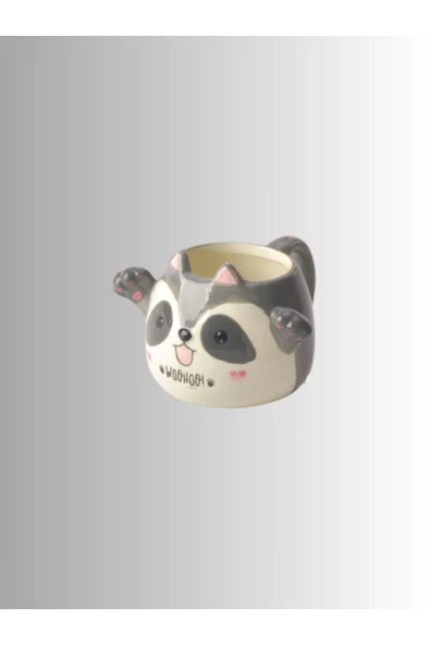 Tohana 3D Kucaklayan Hayvan Figürlü Seramik Kupa - Resim 2