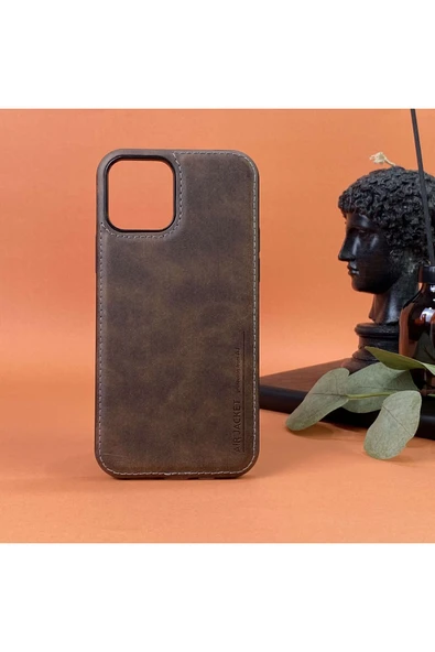 DEERDERİ Juno İphone Hakiki Deri Koruyucu Kılıf Iphone 12/12 Pro Uyumlu - Resim 2