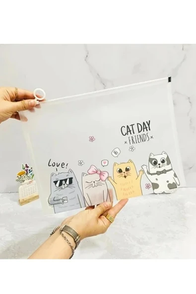 Dörtel Tedarik Kedi Tasarımlı A4 Dosya 1892 - Resim 2