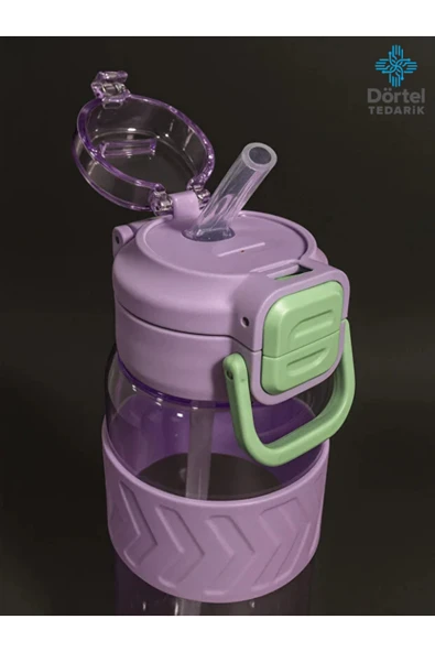 Tohana H2O Kilitli Kapaklı Tritan Suluk 1000 ml BPA İçermez, Sızdırmaz, Dayanıklı Spor ve Günlük Matara - Resim 4