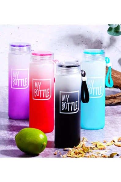 Dörtel Tedarik My Bottle Marka Cam Matara 420 ML - Renk Seçenekli - Resim 4