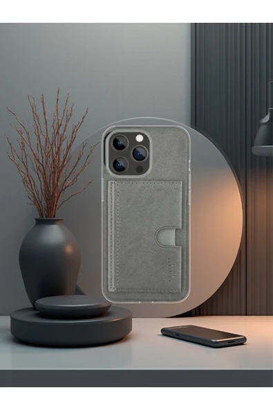 DEERDERİ Kartlıklı Tutacaklı İphone Hakiki Deri Koruyucu Kılıf Iphone 12/12 Pro ürün görseli 1