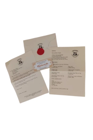 Dörtel Tedarik Harry Potter Hogwarts Ekspress Kabul Mektubu Davet Mektup Bilet - Resim 4