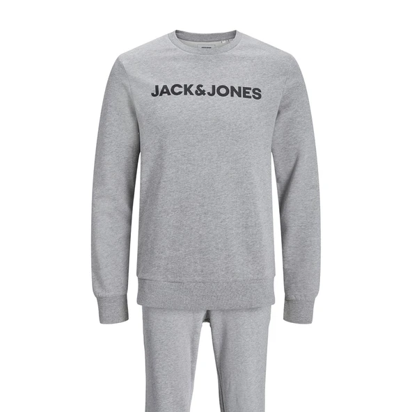 Jack & Jones   Jaclounge Set Noos Erkek Gri Eşofman Takımı - 12182478 - Resim 3