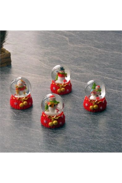 Tohana Cam sulu Mini Yılbaşı Küresi 7 cm - Resim 2