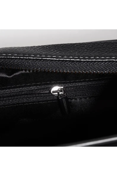 DEERDERİ Zeus Hakiki Deri & Vintage El Çantası Siyah - Resim 6