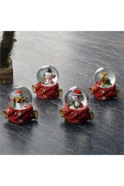 Tohana Cam Sulu Mini Yılbaşı Küresi 7 cm - Resim 2