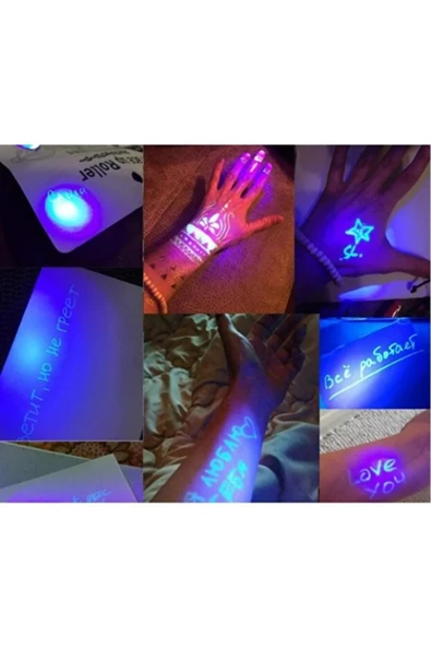 Dörtel Tedarik Işıklı Sihirli Görünmez Kalem Şeffaf - Resim 4