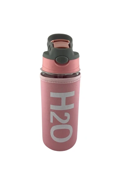 Tohana H2o Kılıflı Pipetli Cam Matara 500 ML - Resim 3