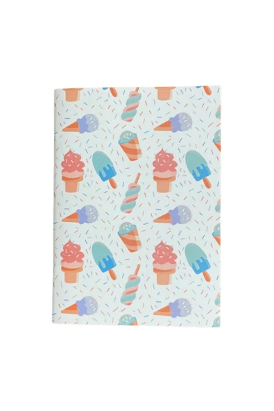 Dörtel Tedarik Dondurma Temalı Çizgisiz Defter ürün görseli 1