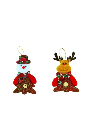 Bam Figürlü Tekstil Yılbaşı Süsü Çam Ağacı Süsü 1741 - Resim 6