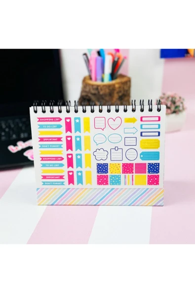 Dörtel Tedarik Badem Çiçeği Tasarımlı Konuşan Planner 1227 - Resim 5