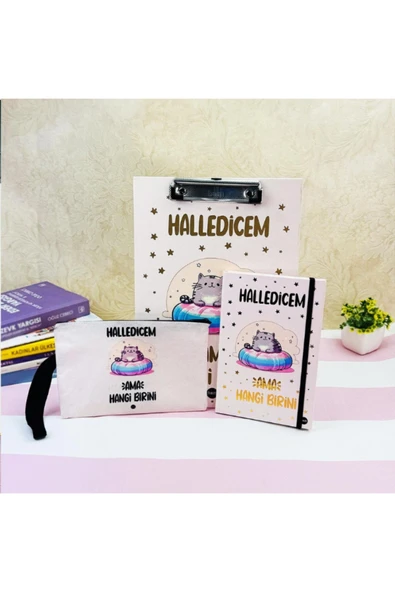 Dörtel Tedarik Halledicem Ama Hangi Birini V2 Tasarımlı Kırtasiye Seti ürün görseli 1