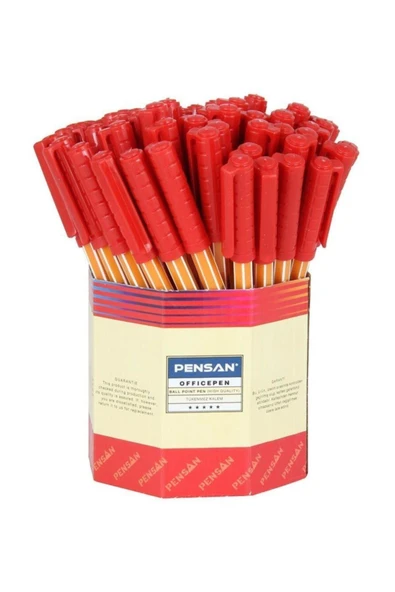 Pensan Tükenmez Kalem Office Pen Kırmızı 1010 Tekli (1 Adet) ürün görseli 1