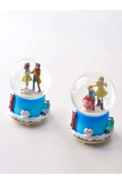 Tohana Winter Temalı Maxi Orta Boy Işıklı Müzikli Kar Küresi Yılbaşı Hediyesi - Resim 4