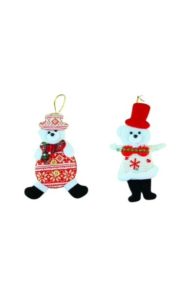 Bam Figürlü Tekstil Yılbaşı Süsü Çam Ağacı Süsü 1741 - Resim 3