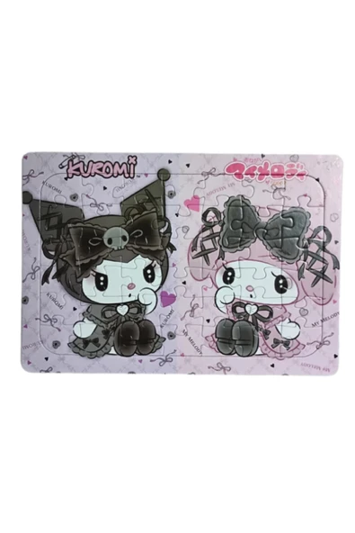 Dörtel Tedarik Kuromi ve My Melody Puzzle 24 Parça Yap Boz - Resim 2