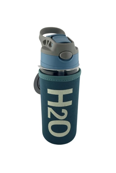 Tohana H2o Kılıflı Pipetli Cam Matara 500 ML - Resim 2