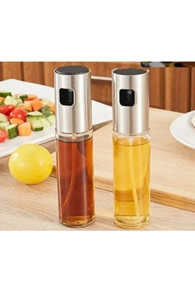 Tohana Zeytinyağı Cam Sprey Şişesi Sirke Yağ Püskürtücü Barbekü Sosu Yağdanlık 100ml - Resim 2