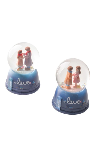 Tohana Büyük Aşk Orta Boy Kar Küresi Işıklı Müzikli Püskürtmeli Kar Küresi - Resim 4