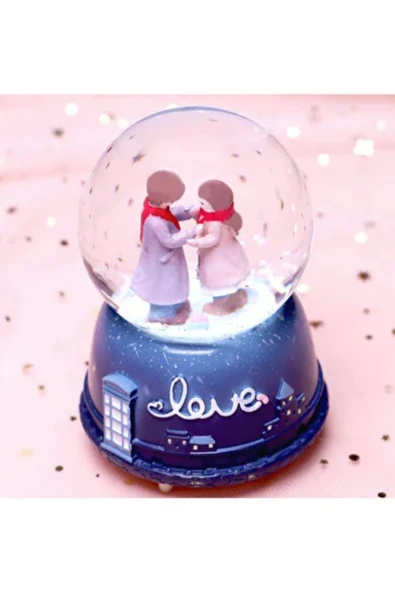 Tohana Büyük Aşk Orta Boy Kar Küresi Işıklı Müzikli Püskürtmeli Kar Küresi ürün görseli 1
