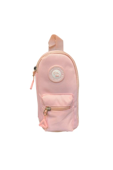 Dörtel Tedarik Elephant 2 Fermuarlı Kumaş Kalem Kutu Pembe Kalem Çantası - Resim 2